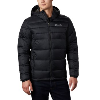 Columbia Buck Butte Insulated Hooded, Chamarras Negros Para Hombre | 076184-MNS